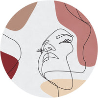 Layla Maroon – Tapeta Koło Standard