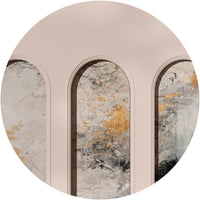 Libra Beige Fog – Tapeta Koło Standard