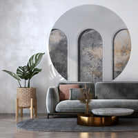 Libra Light Grey Harmony Ash – Tapeta Koło Standard