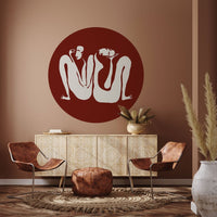 Couple Burgundy – Tapeta Koło Standard