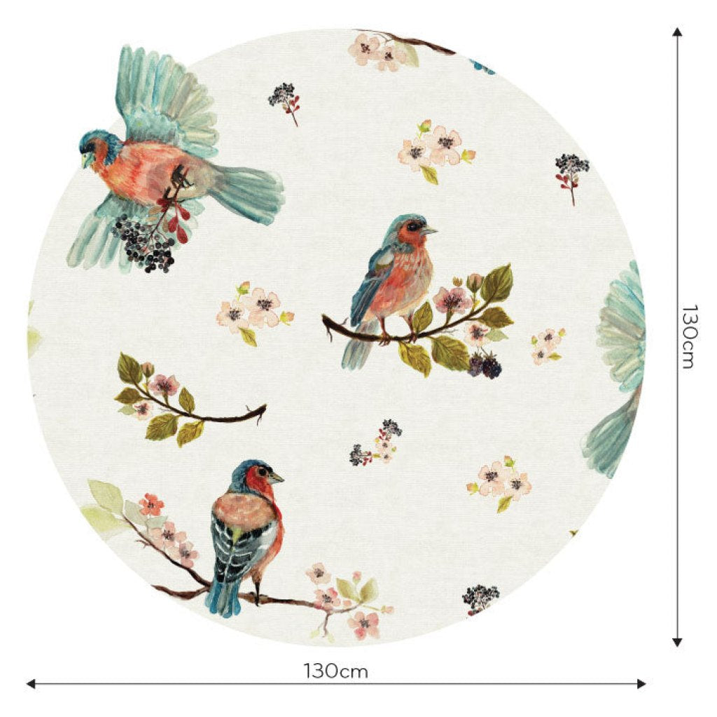 Uccello Cantante Cream – Tapeta Koło Standard