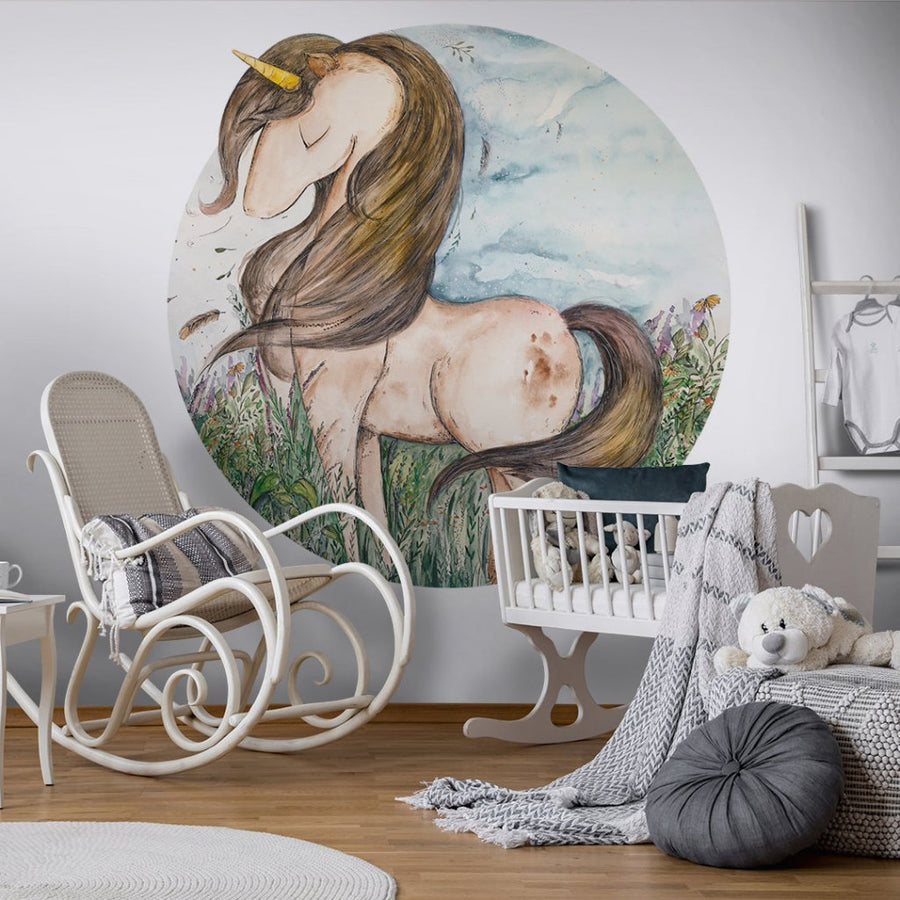 Wild Unicorn II – Tapeta Koło Standard