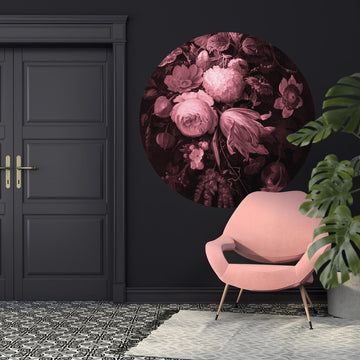 Boudoir Pink – Tapeta Koło Standard