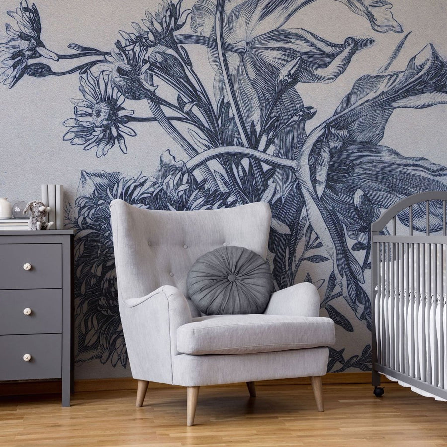 Blue Flower – Tapeta na wymiar