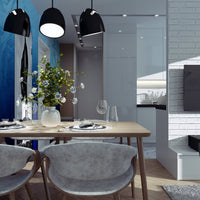 Blue Ombre Flower – Tapeta na wymiar