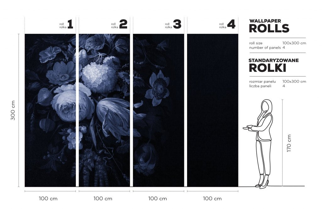 Boudoir Navy – Tapeta na wymiar