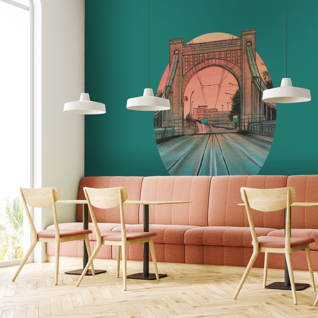 Bridge – Tapeta Koło Standard