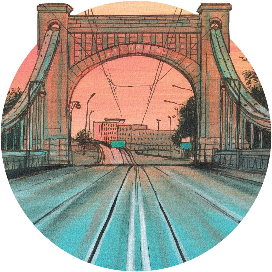 Bridge – Tapeta Koło Standard