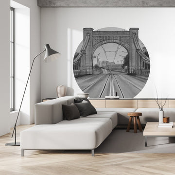 Bridge B&W – Tapeta Koło Standard