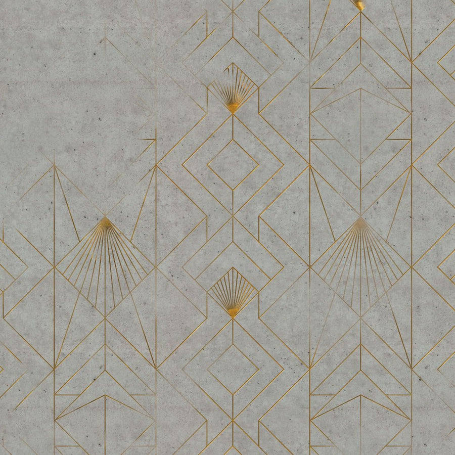 Concrete Fan Gold – Tapeta na wymiar