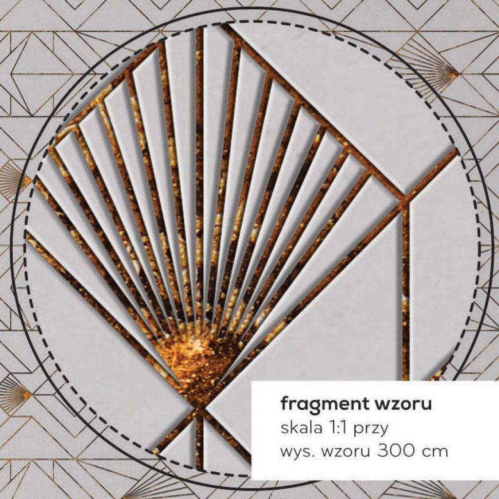 Concrete Fan Gold – Tapeta na wymiar