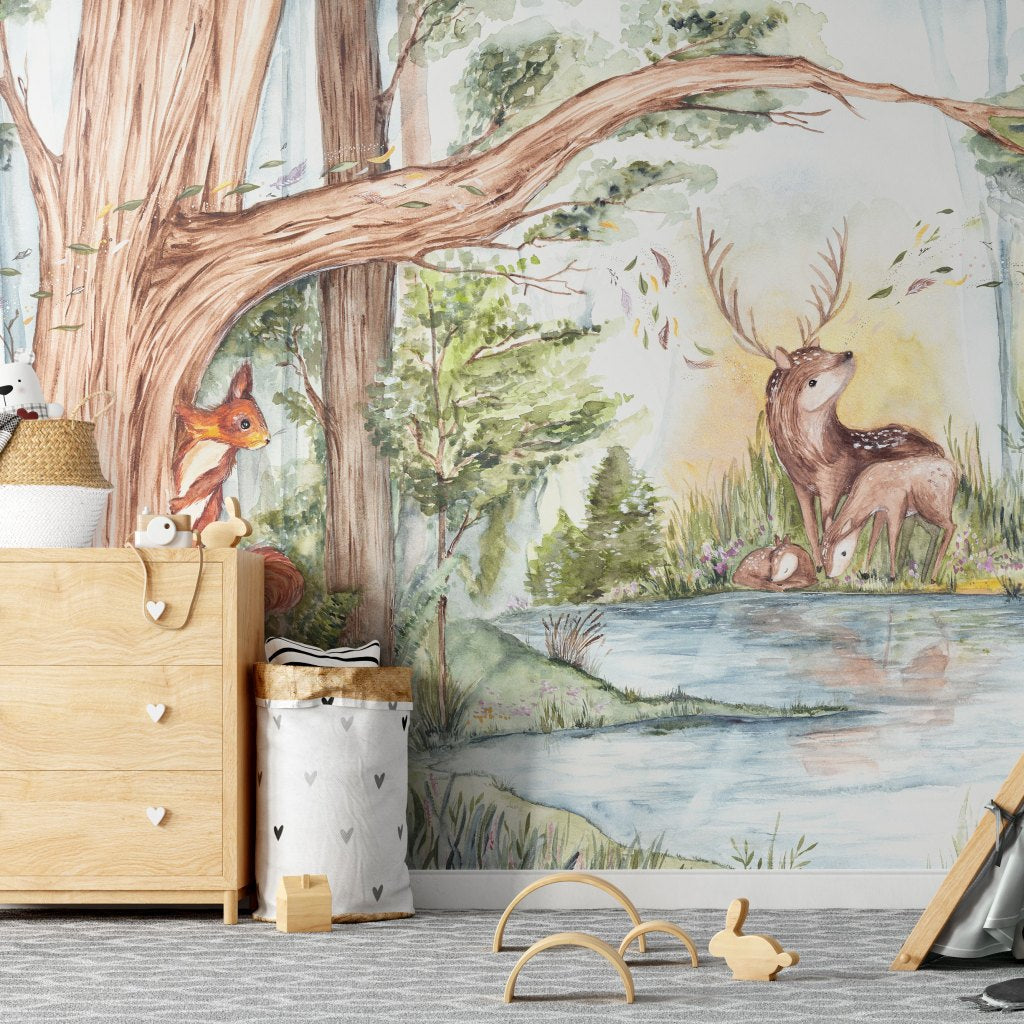 Deer Friends – Tapeta na wymiar