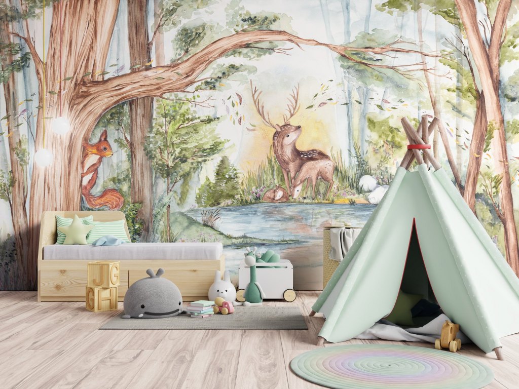 Deer Friends – Tapeta na wymiar