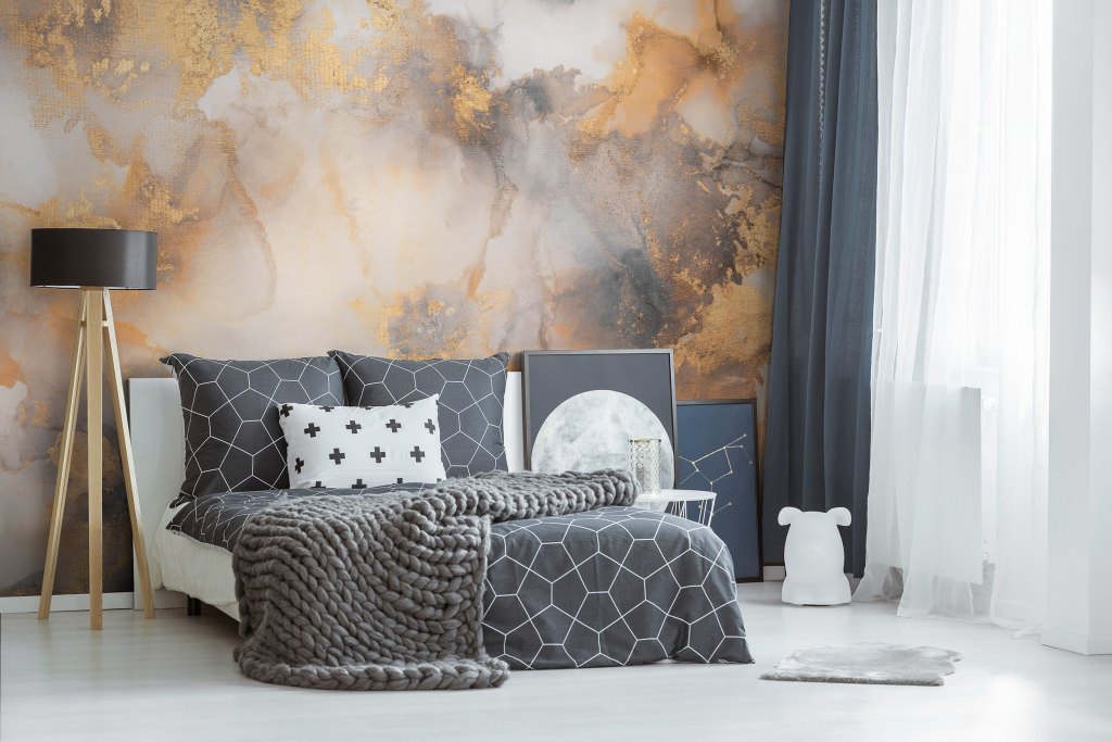 Dolce Vita Grey&Gold – Tapeta na wymiar