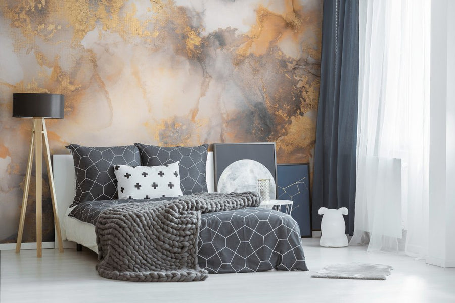 Dolce Vita Grey&Gold – Tapeta na wymiar