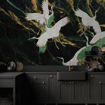 Emerald Tsuru – Tapeta na wymiar