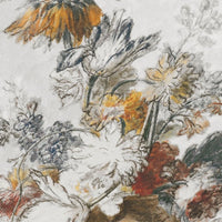 Grey Classic Flower – Tapeta na wymiar