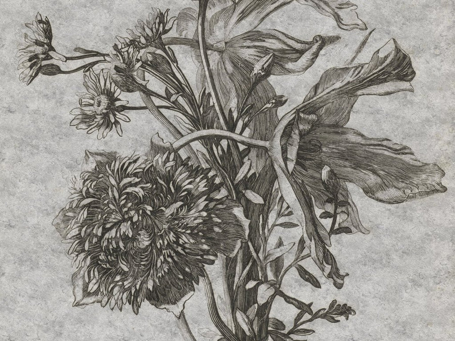 Grey Flower – Tapeta na wymiar
