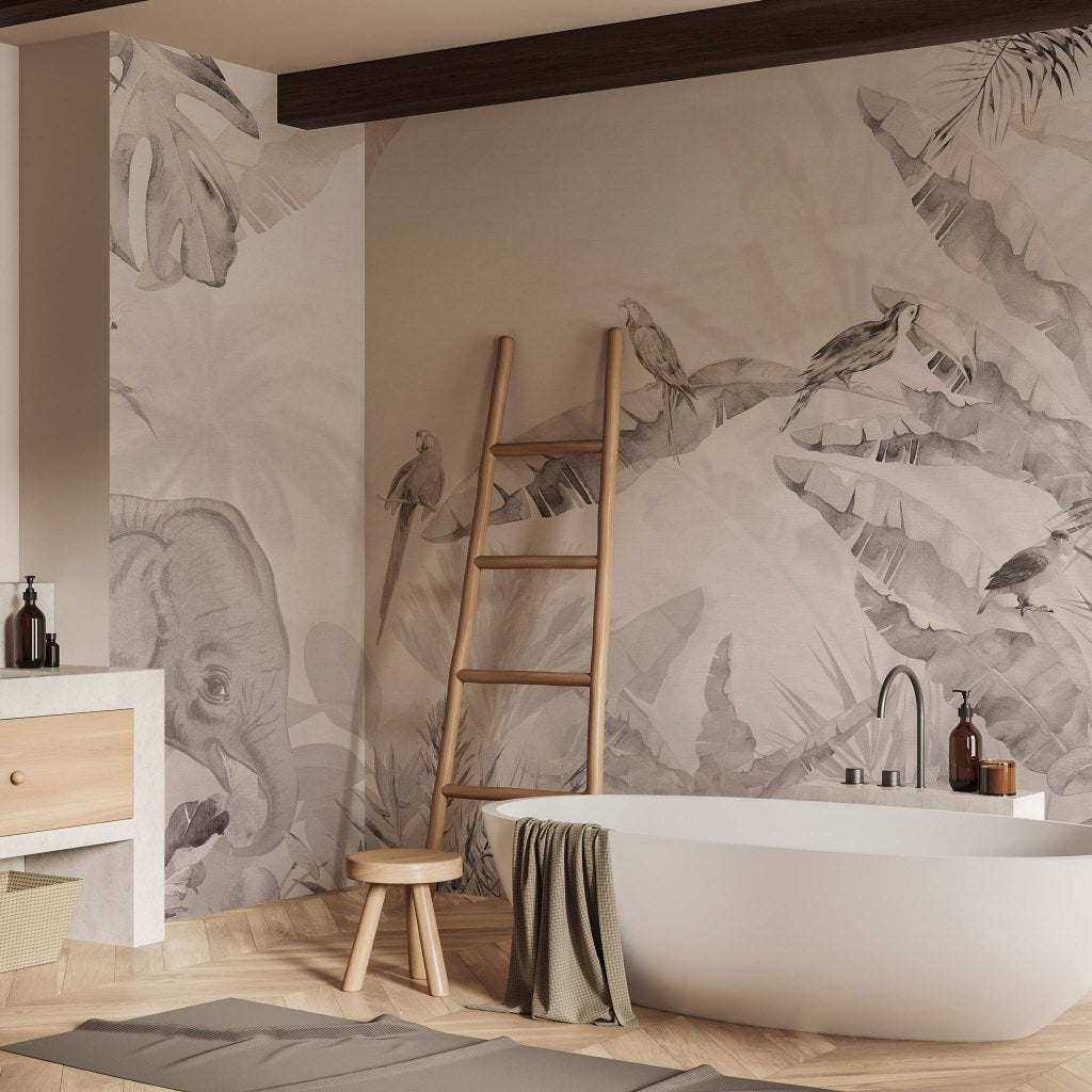 Jungle Beige – Tapeta na wymiar