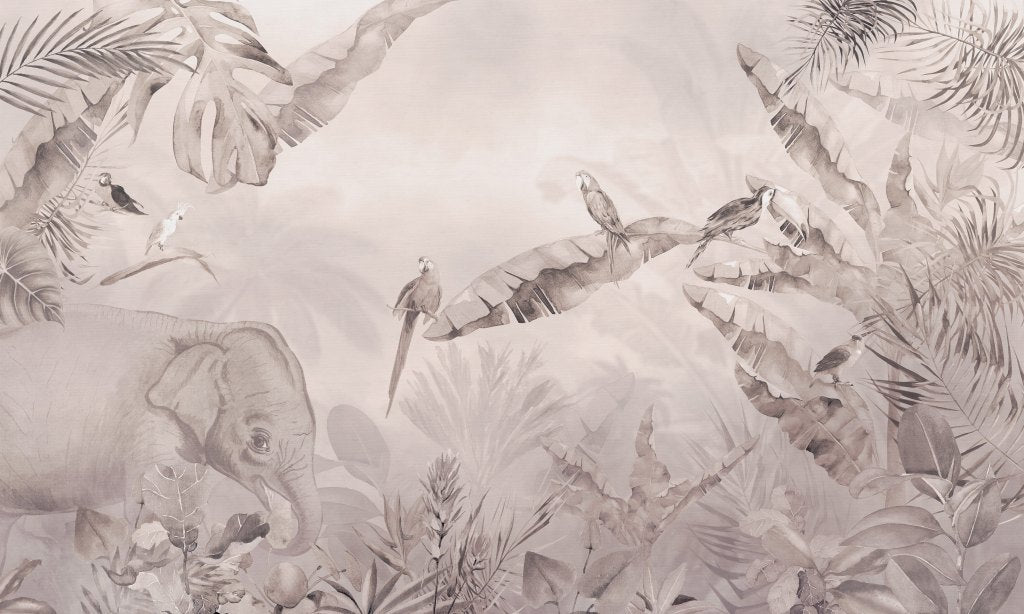 Jungle Beige – Tapeta na wymiar