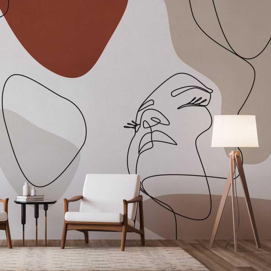 Layla Taupe – Tapeta na wymiar