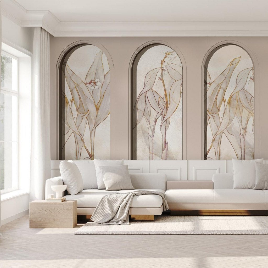 Libra Beige Lirio – Tapeta na wymiar