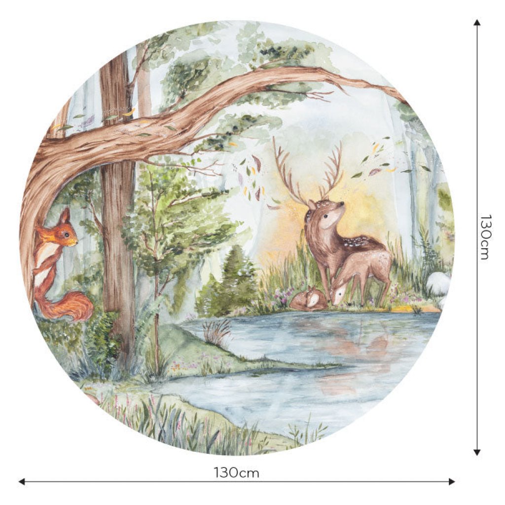 Deer Friends – Tapeta Koło Standard
