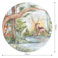 Deer Friends – Tapeta Koło Standard