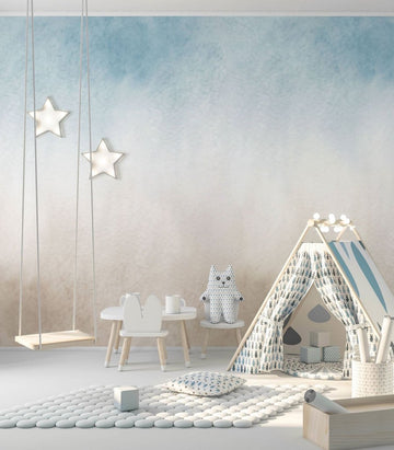 Ombre Beige&Blue – Tapeta na wymiar