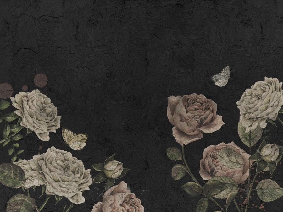 Rose Dream Black – Tapeta na wymiar