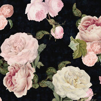 Roses Dark Blue – Tapeta na wymiar