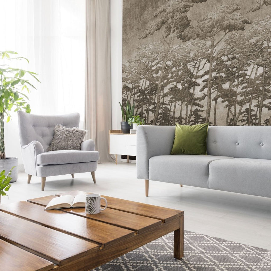 Secret Forest Beige – Tapeta na wymiar