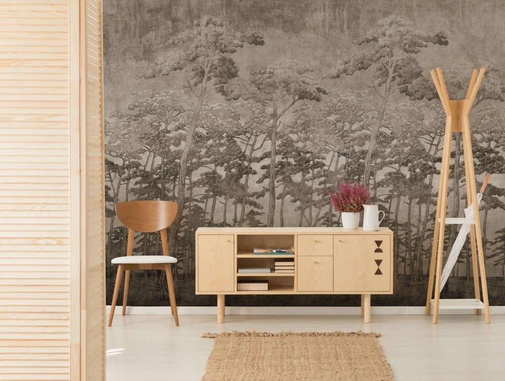 Secret Forest Beige – Tapeta na wymiar