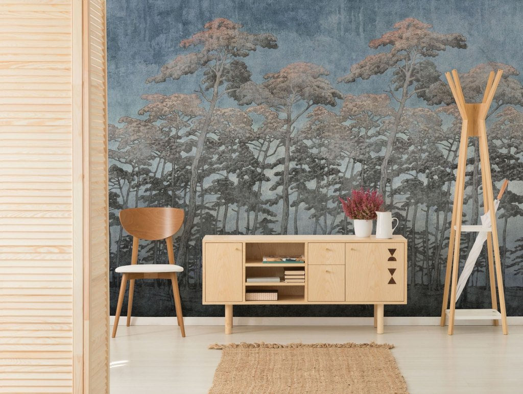 Secret Forest Blue – Tapeta na wymiar