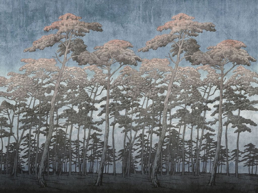 Secret Forest Blue – Tapeta na wymiar