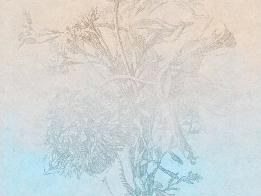 Sisal Ombre Flower – Tapeta na wymiar