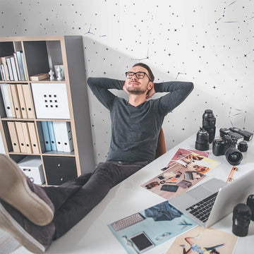 Starry Night White – Tapeta na wymiar