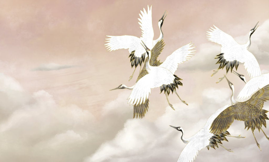 Taupe Tsuru – Tapeta na wymiar