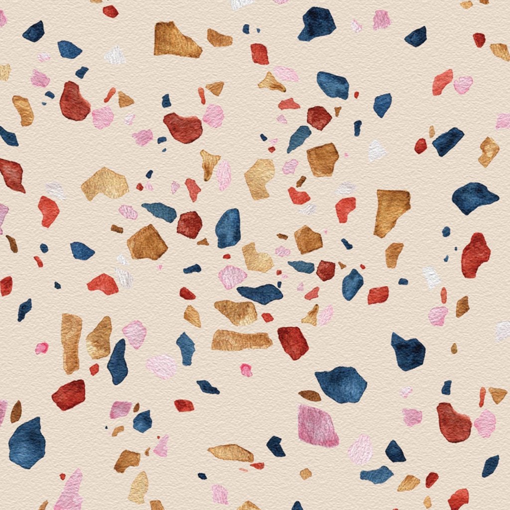 Terrazzo Pink – Tapeta na wymiar