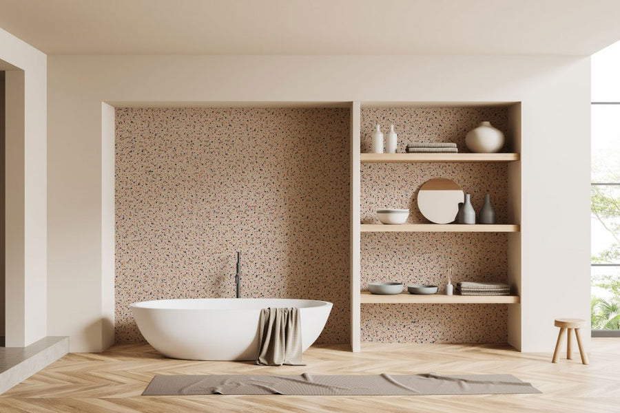 Terrazzo Pink – Tapeta na wymiar