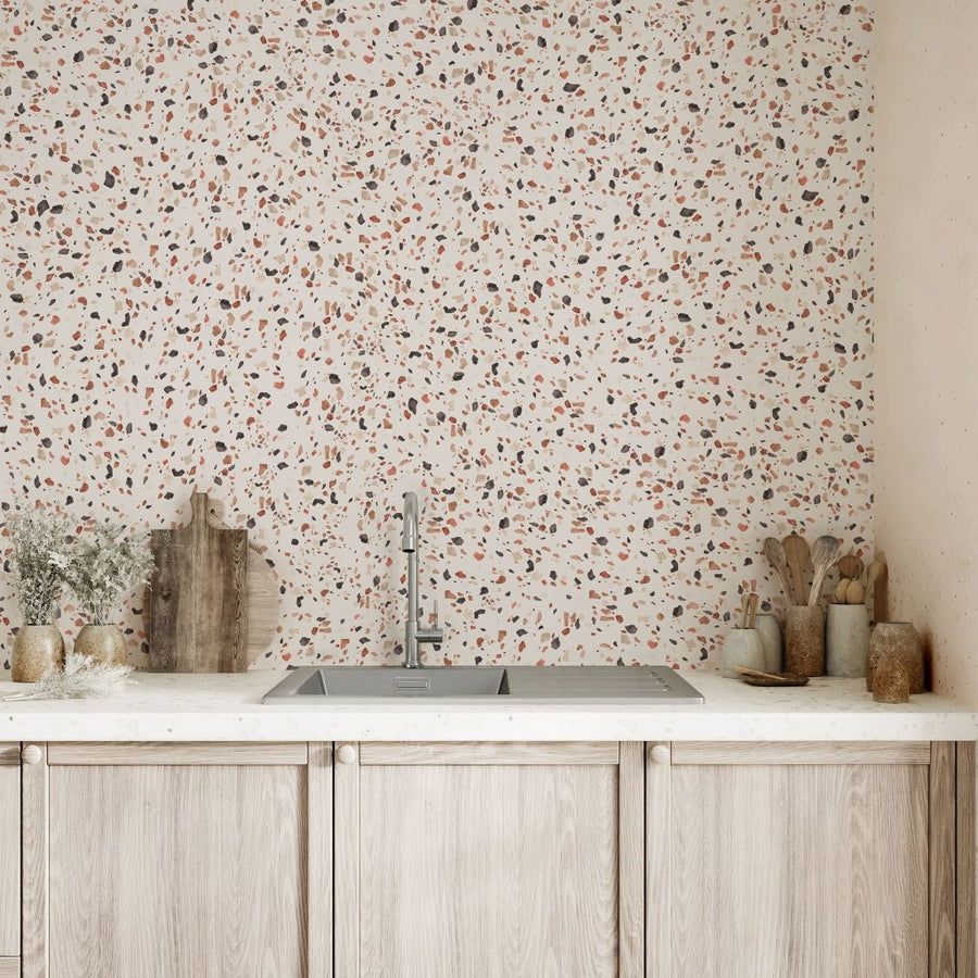 Terrazzo Rust – Tapeta na wymiar