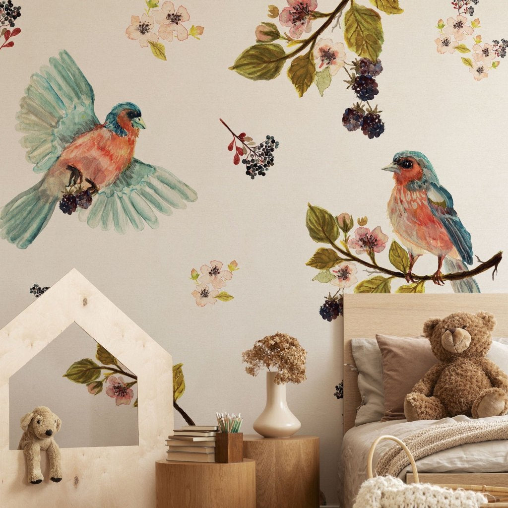 Uccello Cantante Cream – Tapeta na wymiar