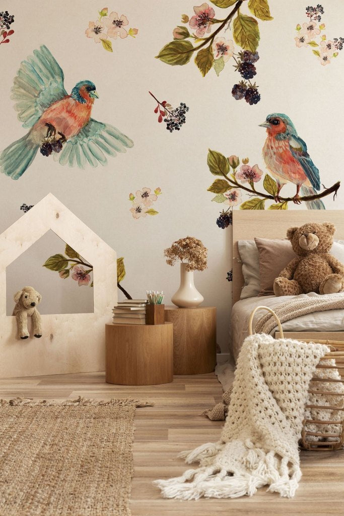 Uccello Cantante Cream – Tapeta na wymiar