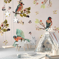 Uccello Cantante Pink – Tapeta na wymiar