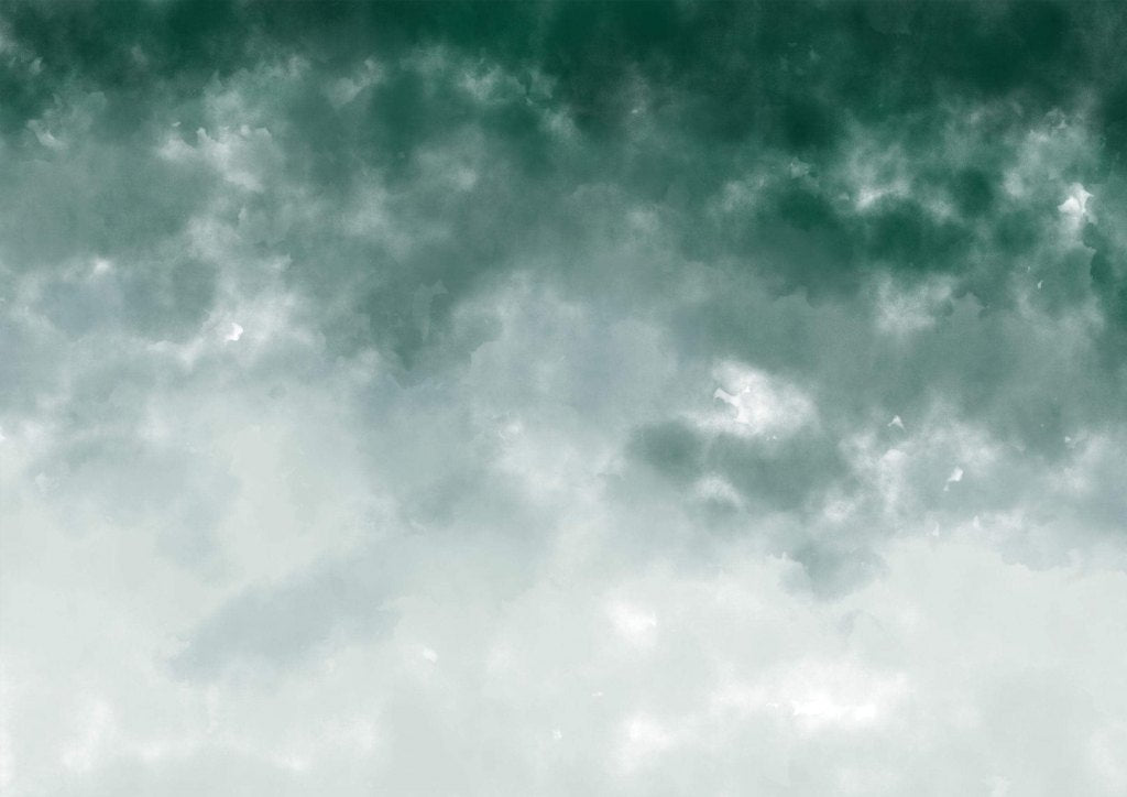 Watercolor Ombre Green – Tapeta na wymiar