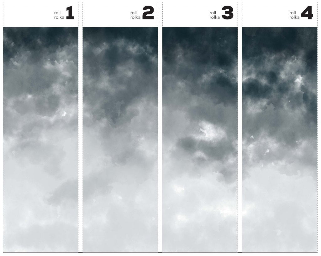 Watercolor Ombre Storm – Tapeta na wymiar