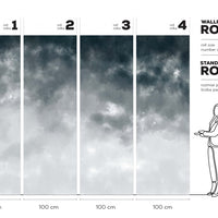 Watercolor Ombre Storm – Tapeta na wymiar