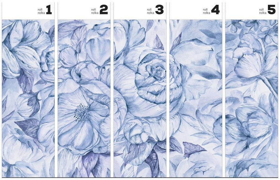 Brassica Blue – Tapeta w rolkach