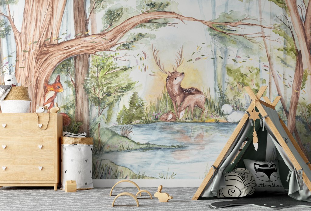 Deer Friends – Tapeta w rolkach