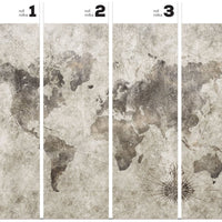 Grunge World Map – Tapeta w rolkach